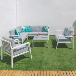 Garden sofa Thais 73,20 x 74,80 x 73,30 cm Aluminium White