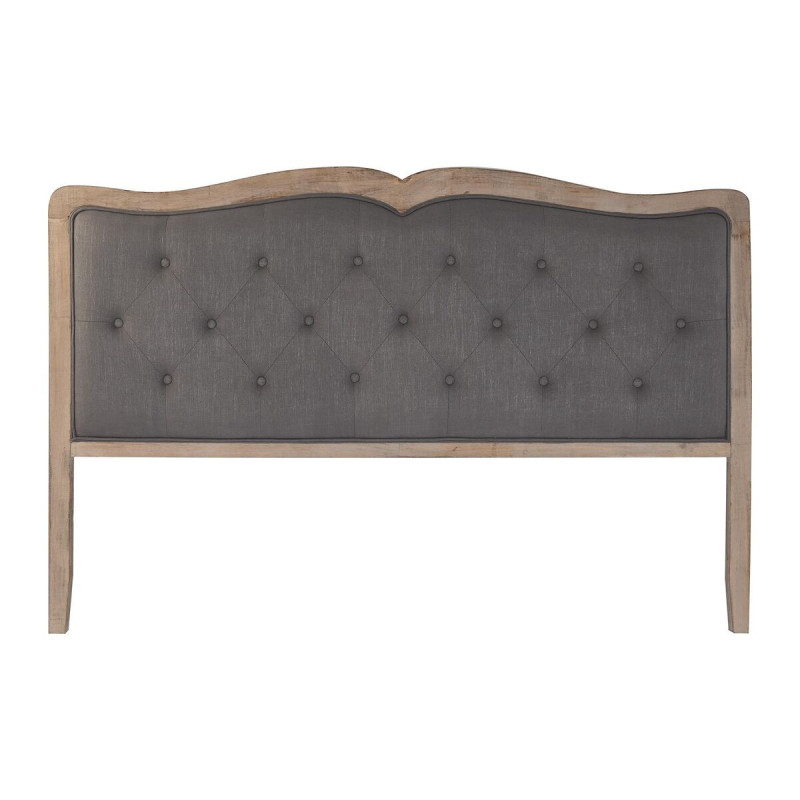 Headboard DKD Home Decor Dark grey Rubber wood 160 x 10 x 120 cm