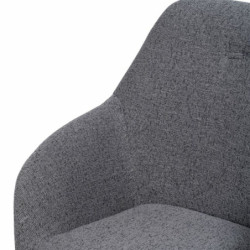 Armchair 65 x 65 x 77 cm Synthetic Fabric Grey Metal