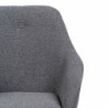 Armchair 65 x 65 x 77 cm Synthetic Fabric Grey Metal