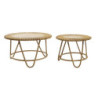 Set of 2 tables DKD Home Decor Light brown 80 x 80 x 47 cm 80 x 80 x 45,5 cm