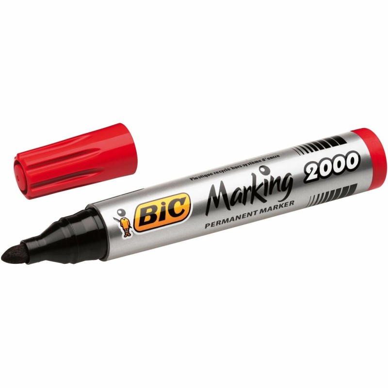 Permanent marker Bic Marking 2000 Red 12 Pieces