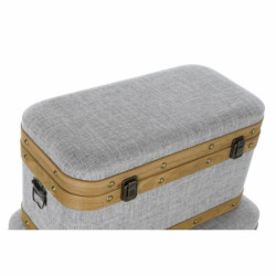 Set of Chests DKD Home Decor 60 x 36 x 34 cm Natural Grey Wood