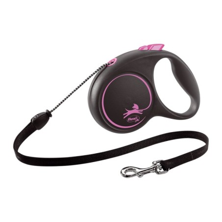 Dog Lead Flexi BLACK DESIGN 5 m Pink Size S