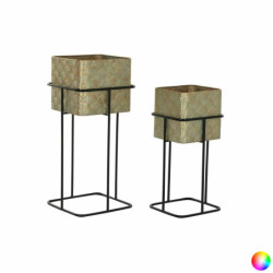 Set of Planters DKD Home Decor Metal 34 x 34 x 76 cm (2 Units)