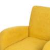 Armchair 72 x 71 x 81 cm Synthetic Fabric Wood Yellow