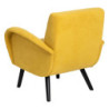 Armchair 72 x 71 x 81 cm Synthetic Fabric Wood Yellow