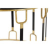 Set of 2 tables Home ESPRIT Black Golden Metal Marble 67 x 67 x 42 cm