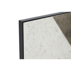 Wall mirror Home ESPRIT Black Metal Modern Aged finish 90 x 5 x 120 cm