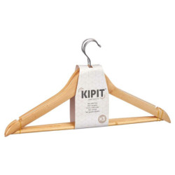 Set of Clothes Hangers Brown Wood (124 Units)