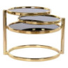 Side table DKD Home Decor Crystal Golden Steel (58 x 50 x 43 cm)