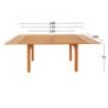 Expandable table Aktive 200 x 74 x 100 cm Acacia