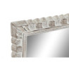 Wall mirror DKD Home Decor 8424001849895 White Natural Crystal Mango wood MDF Wood Indian Man Stripped 178 x 6 x 52 cm