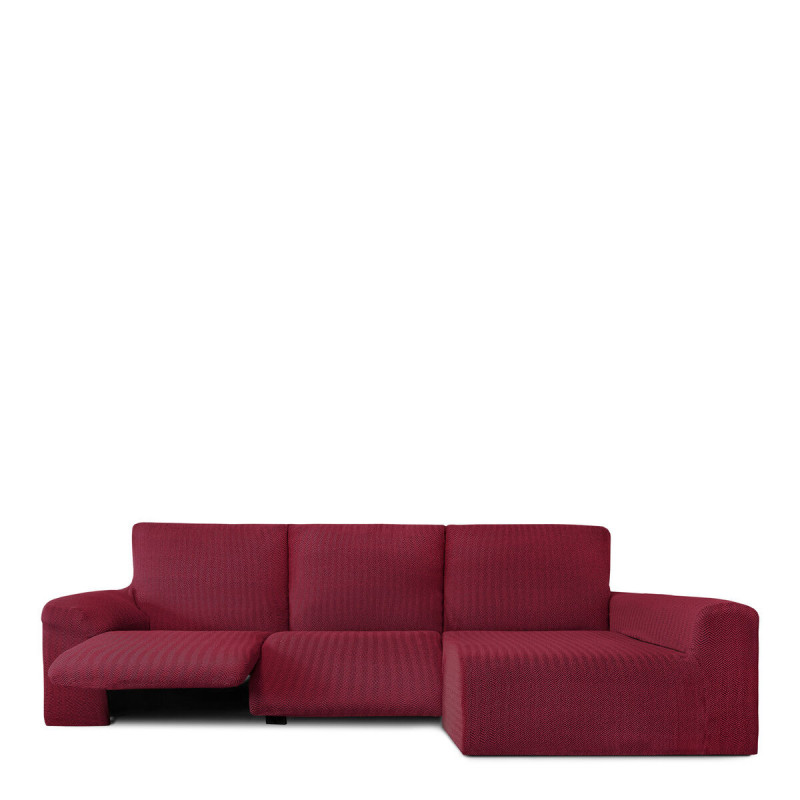 Right long arm chaise longue cover Eysa JAZ Burgundy 180 x 120 x 360 cm