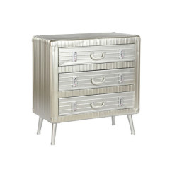 Chest of drawers Home ESPRIT Silver Metal MDF Wood Vintage 80 x 39 x 82 cm