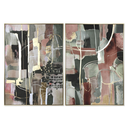 Painting Home ESPRIT Abstract Modern 103 x 4,5 x 143 cm (2 Units)