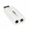 External Sound Card USB Startech ICUSBAUDIO White