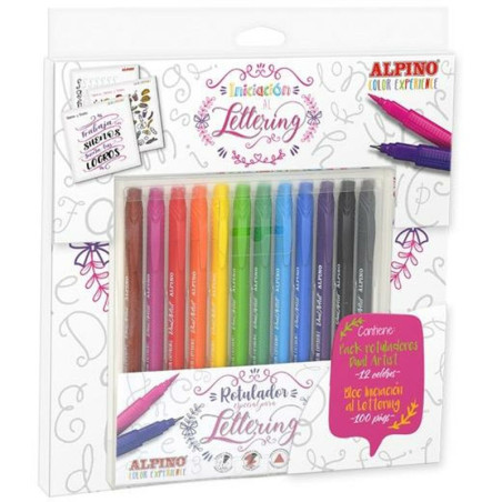 Set of Felt Tip Pens Alpino Dual Artist 12 Pieces Multicolour