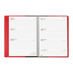 Diary Finocam Duoband 2024 Red A5 15,5 x 21,2 cm