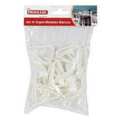 Tablecloth Clip Privilege 59443 14 pcs White 4,5 cm (14 Pieces) (24 Units) (4,5 cm)