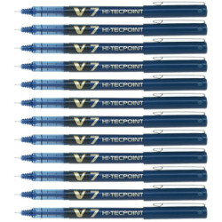 Liquid ink pen Pilot V-7 Hi-Tecpoint Blue 0,5 mm (12 Units)