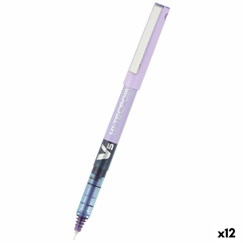 Liquid ink pen Pilot V-5 Hi-Tecpoint Violet 0,3 mm (12 Units)