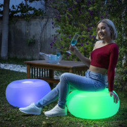 Inflatable Seat with Multicolour LED and Remote Control Pulight InnovaGoods