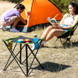 Folding Textile Camping Table with Cover Cafolby InnovaGoods