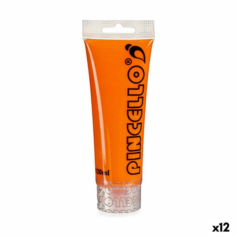 Acrylic paint Orange 120 ml (12 Units)