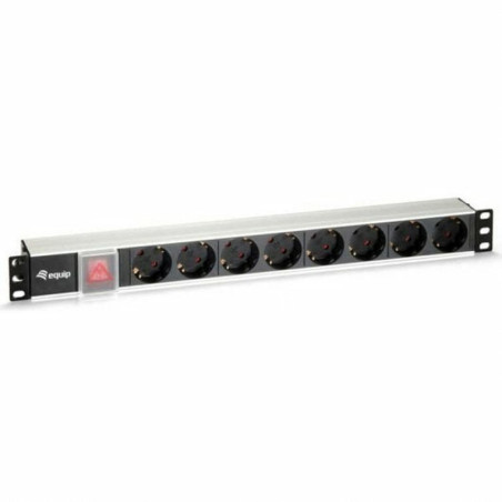 Schuko 19" 8 Way Multi-socket Adapter Equip 333293 (1,8 m)