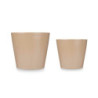 Set of pots 2 Pieces Ø 22 cm Ø 28 cm Beige Clay