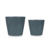 Set of pots 2 Pieces Ø 22 cm Ø 28 cm Anthracite Clay