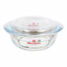 Casserole with lid Quttin Glass 1,1 + 0,3 L (3 Units)