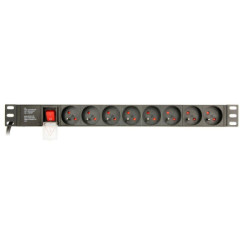 Schuko 19" 8 Way Multi-socket Adapter with On / Off Switch GEMBIRD EG-PDU-014-FC14 (3 m)