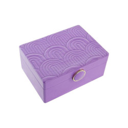 Jewelry box DKD Home Decor 17 x 13 x 8,5 cm Lilac Polyurethane MDF Wood