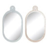 Wall mirror DKD Home Decor White Pink Metal Crystal 22 x 1,5 x 40 cm (2 Units)