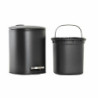 Rubbish Bin DKD Home Decor Matt 25,2 x 20 x 27 cm Black Metal 5 L Loft