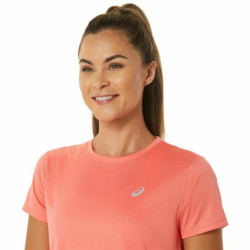 Women’s Short Sleeve T-Shirt Asics Core  Running Orange Coral Lady