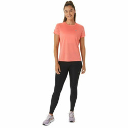 Women’s Short Sleeve T-Shirt Asics Core  Running Orange Coral Lady