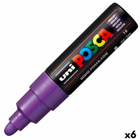 Marker POSCA PC-7M Violet (6 Units)