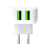 Battery charger Celly TC2USBLEDWH White