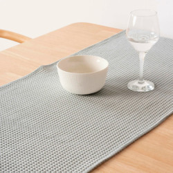 Table Runner Belum Waffle Light grey 45 x 140 cm