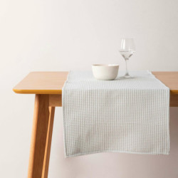 Table Runner Belum Waffle Mint Soft green 45 x 140 cm