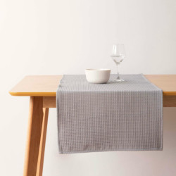 Table Runner Belum Waffle Grey 45 x 140 cm