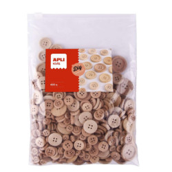 Buttons Apli 400 Pieces Natural