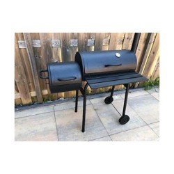 Coal Barbecue with Cover and Wheels Black (112 x 63 x 112 cm)