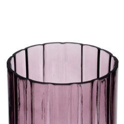 Vase Light mauve Crystal 12 x 12 x 30 cm