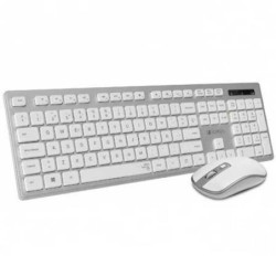 Keyboard and Wireless Mouse Subblim SUBKBW-CEKE10 Silver ABS Spanish Qwerty