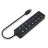 USB Hub GEMBIRD UHB-U3P7P-01 Black