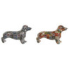 Decorative Figure Home ESPRIT Multicolour Dog Mediterranean 21 x 6 x 12 cm (2 Units)